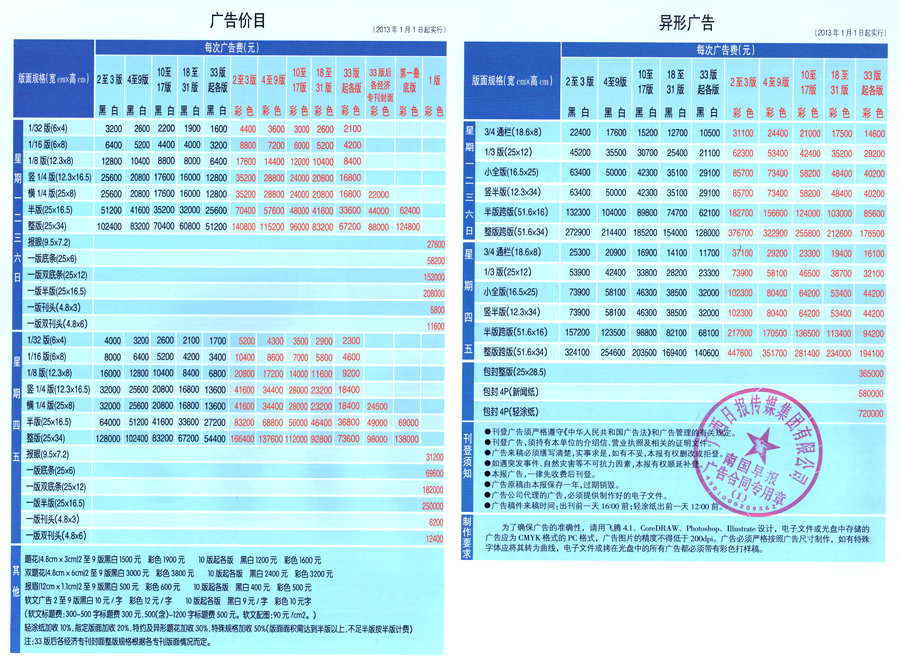 南国早报广告 南国早报广告报价 南国早报广告价目表